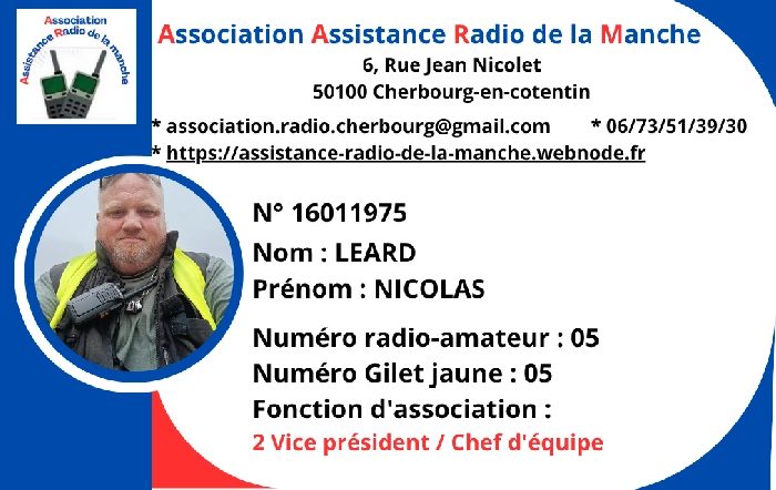 LEARD Nicolas - 1er Chef équipe