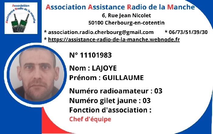 LAJOYE Guillaume - Adjoint chef équipe